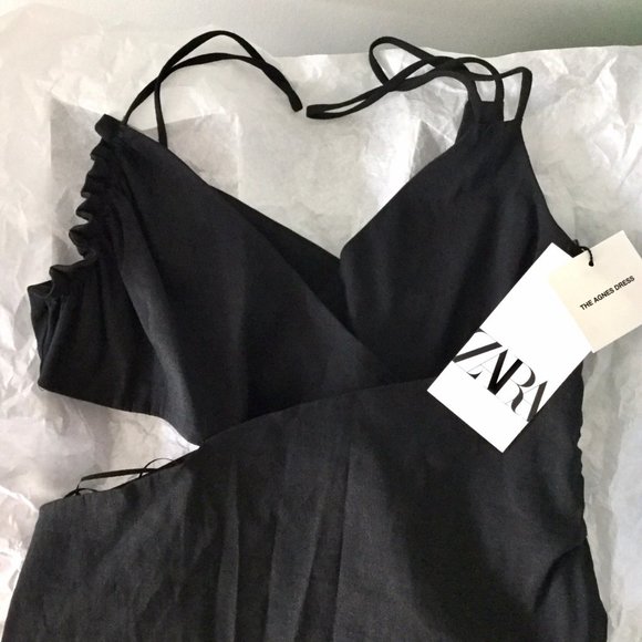 Zara Black Cut Out Dress - Picture 4 of 7